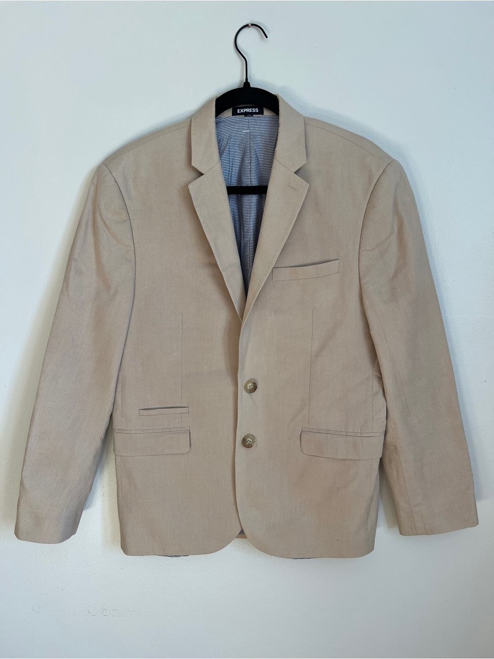 Express Men's Light Beige Suit Jacket